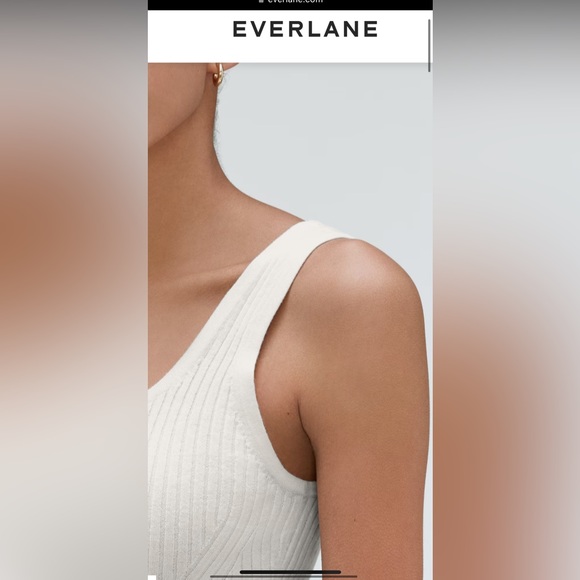 NWT (SET OF 2) Black & Off-White Everlane The Cotton Merino Cami (SOLD OUT)!!! - Picture 6 of 16